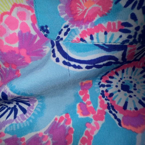 LILLY PULITZER BALI BLUE ONCE UPON A TIDE OCEAN TRAIL LUX SHORTS SIZE Small VGUC - Picture 14 of 15